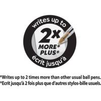 Pack 100 Stylos Bille Rétractable M10 Clic Pointe Moyenne Noir