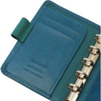 Mini organiseur Saffiano aqua-marine