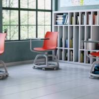 Siège COLLEGE avec tablette base panier 5 - Table - Mobilier scolaire