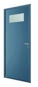 Porte de service acier laqué PST19 finition grise dormant 54 mm - 215 x 90 cm - Gedimat - ZILTEN