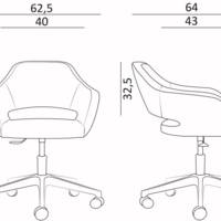 Fauteuil BERN Alu avec piètement à roulettes – ArtProg