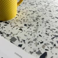 Plateau de table Ø80cm Terrazzo White - RestooTab
