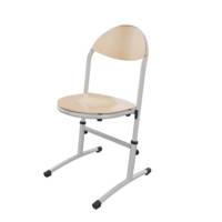 Chaise HÉLIA HR assise et dossier bois Blueprotech® piètement époxy - T3 à T6 - Rouge RAL 3000 - MOBIDECOR