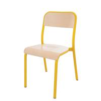 Chaise TRÉVISE 4 pieds assise et dossier bois Blueprotech® piètement époxy - T5 - Bleu RAL 5002 - Mobidecor