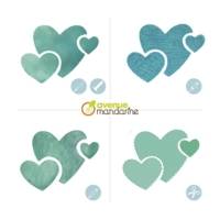 Set de 6 pochoirs enfants, Monstres - Orange