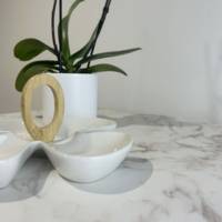 Plateau de table Ø120cm Marbre Olympo & laiton - RestooTab