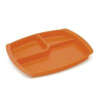 Plateau à 3 compartiments en polypropylène opaque - coloris au choix par lot de 12 minimum