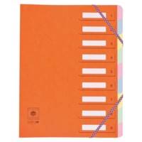 Trieur 9 onglets CL 7/10ème Dos extensible à élastiques Fenêtres Découpées Coloris Aléatoire