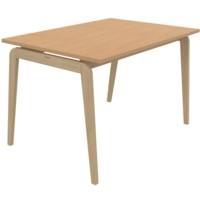 Table 120x80 4 pieds Adell - chant PVC - Piètement vernis naturel