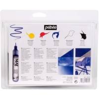 Set de 5 applicateurs 30 ml MAT pub jaune rouge bleu blanc noir - PÉBÉO
