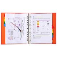 Intercalaires carte blanche 160g - 12 positions - A4+ - Blanc