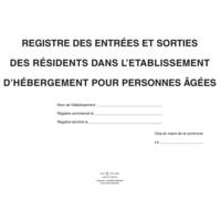 Registre des entrées / Sorties EHPAD 21 x29,7 cm horizontal 96p