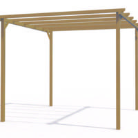 Pergola bois traité marron - Gedimat