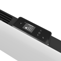 Radiateur connecté à inertie fonte+façade chauffante plinthe HEKLA blanc - Gedimat - SAUTER