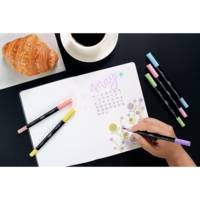 Pack durable 6 feutres INTENSITY BRUSH 2 en 1 PASTEL Double pointe