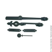 Loquet de porte à bascule en acier noir - Gedimat - AFBAT