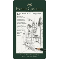 Etui de 12 Crayons CASTELL 9000 Design Dureté Assorties - Faber-Castell