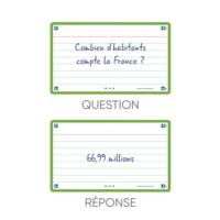 Paquet de 32 Fiches Bristol flashcards 2.0 Non Perforées 75x125 mm A7 ligné vert