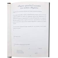 Registre Spécial de l'association 100 pages format 297 x 210 Bleu