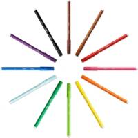 Etui de 12 feutres de coloriage KIDS VISA Pointe fine bloquée 12 Couleurs - BIC
