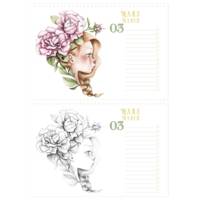 Carnet de coloriage 20 x 25,5 cm - 24 Illustrations - Calendrier PERPÉTUEL Wild