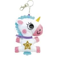 Kit Créatif Couture Enfant - Porte-clé Mini Couz'IN Olympe la licorne - Blanc - AVENUE MANDARINE