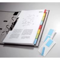 Sachet de 24 index adhésifs permanents double face 12x40mm, assortis - DURABLE