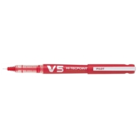 Roller Rechargeable Hi-Techpoint V5 Encre Liquide Begreen Pte Fine Rouge