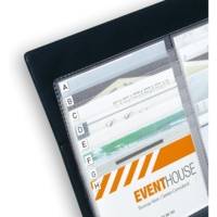 Porte-cartes de visite Intercalaires pour 288 cartes 90 x 58 mm Noir
