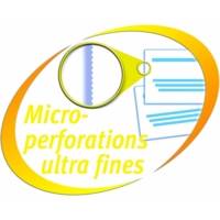 Boite de 200 bristols microperforés 190/m² en planche A4 pour badges 5,4x9 cm