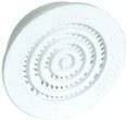 Grille d'aération ronde intérieure menuiserie blanche, ø d'emboîture 35 mm, à visser ou à coller, pour contre-cloison, avec moustiquaire, section de passage d'air 1,5 cm2 - Gedimat