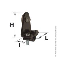 Butée universelle pour arrêt de volet noir H39mm - Gedimat - AFBAT