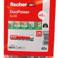 Cheville tous matériaux DUOPOWER 6 x 30 sans vis - sachet de 40 pièces - Gedimat - FISCHER