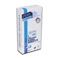 Paquet de 100 enveloppes blanches DL 110x220 80 g bande de protection