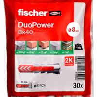 Cheville tous matériaux DUOPOWER 8 x 40 sans vis - sachet de 30 pièces - Gedimat - FISCHER
