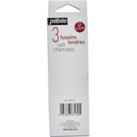 Boîte de 3 Fusains Tendres Noir 13-15MM