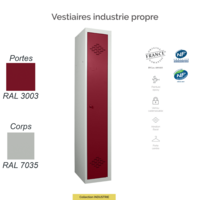 Vestiaire Industrie Propre 1 Case | Sécurisé & Robuste