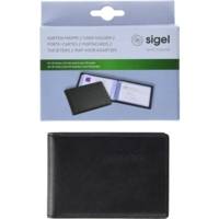 Etui matière synthétique pour 40 cartes de visite 90 x 58 mm, noir