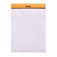 Bloc de direction orange 80 feuilles format A5 réglure 5x5