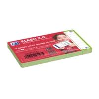 Paquet de 32 Fiches Bristol flashcards 2.0 Non Perforées 75x125 mm A7 ligné vert