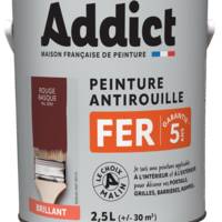 Peinture fer antirouille ADDICT glycéro brun noyer - Gedimat - RECA