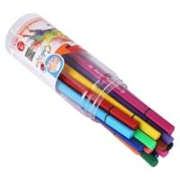 Boîte transparente ColoRun 18 Feutres triangulaires encre lavable pointe 2.7mm 18 couleurs - DELI