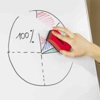 Brosse Eponge pour tableau blanc magnétique 110 x 55 x 20 mm Rouge