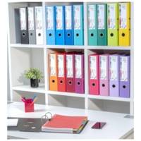 Classeur à levier Prem'Touch Revetu polypropylène - Dos 80mm - A4 maxi - Lilas