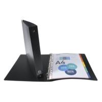 Classeur 4 anneaux 30 mm polypropylène Opaque A4 maxi Noir