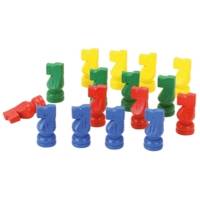 Pack 16 petits chevaux en bois - 4 x 4 couleurs - JEUJURA
