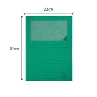 Paquet de 100 chemises à fenetre Forever - 22x31cm - Vert vif - EXACOMPTA