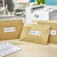 Boîte de 400 étiquettes adresse laser recyclées blanc 99,1 x 139 mm