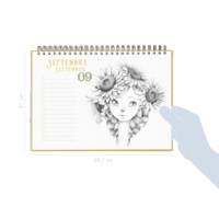Carnet de coloriage 20 x 25,5 cm - 24 Illustrations - Calendrier PERPÉTUEL Wild