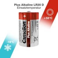 Pack 2 piles Plus Alcaline LR20 D 21000mA